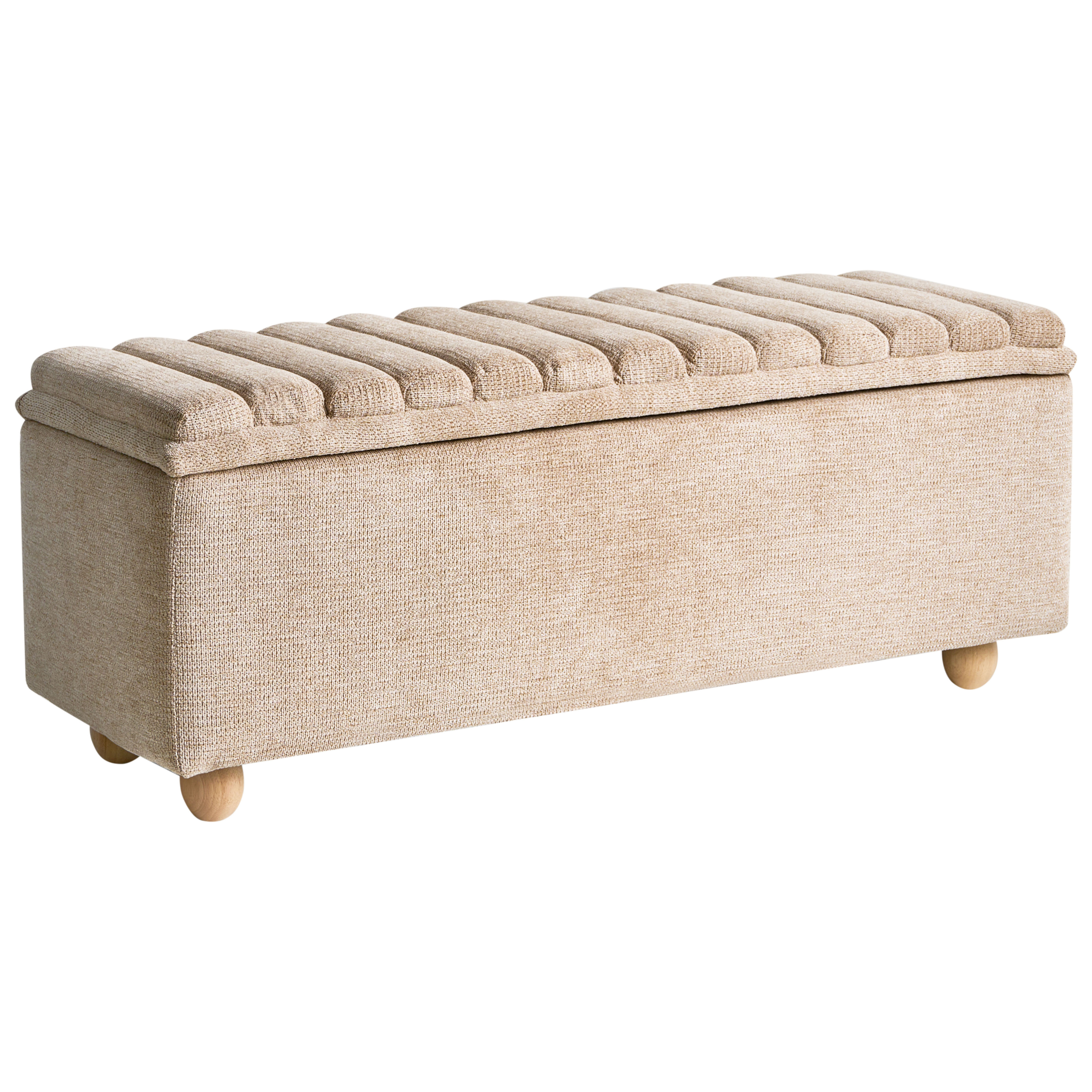 Säilytyspenkki SALIDA Kangas Beige