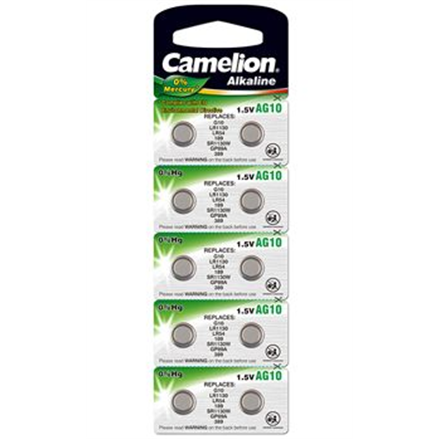 Camelion | AG10/LR54/LR1130/389 | Alkalinappiparistot | 10 kpl.