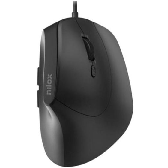 Ergonominen pystysuuntainen hiiri, 3600 DPI, 6 painiketta, USB