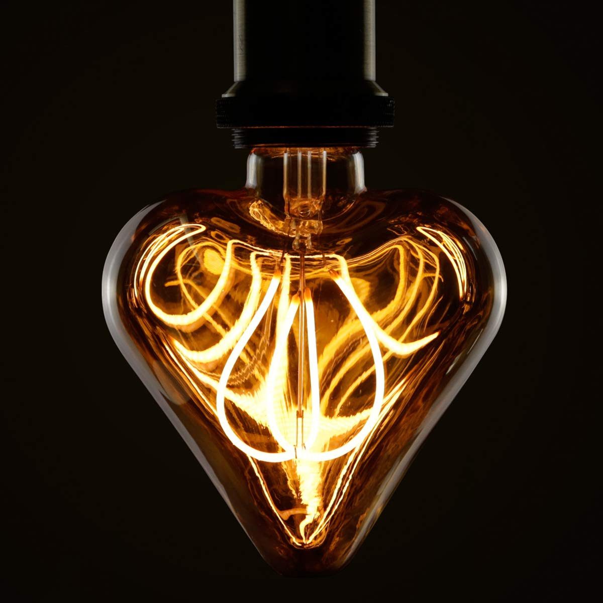 NETTLIFE - vintage edison 3w led-lamppu retro hehkulamppu e27 sydämen muotoinen koristelamppu lämpövalkoinen ei säädettävä