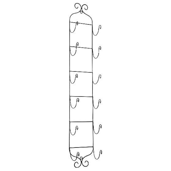 Seinään kiinnitettävä viinipulloteline HYDROGEN metalli Musta