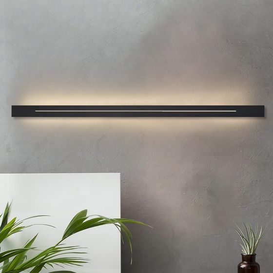 NETTLIFE LED - seinävalaisin, sisätiloihin - moderni, makuuhuone 100cm Käytävävalaisin, lämmin valkoinen, 31W, musta porrasvalaisin, seinävalaisin