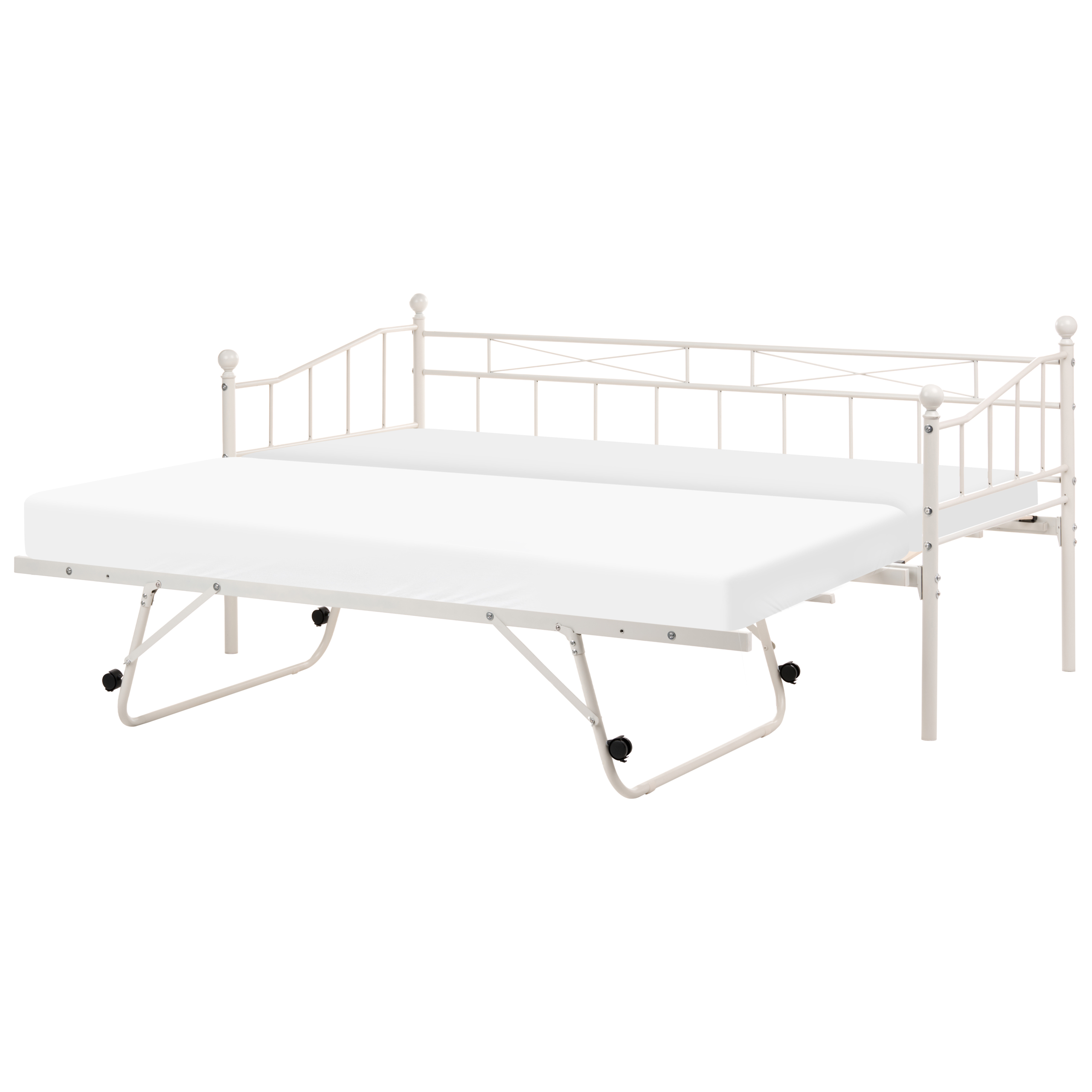 Sohvasänky Metalli LOUANNEC 90 x 200 cm laajennettava Beige