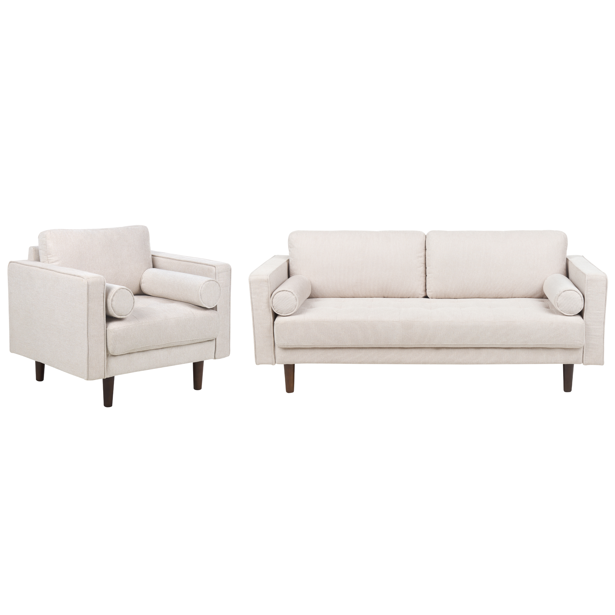 Sohvaryhmä 4-istuttava NURMO kangas Vaaleanbeige