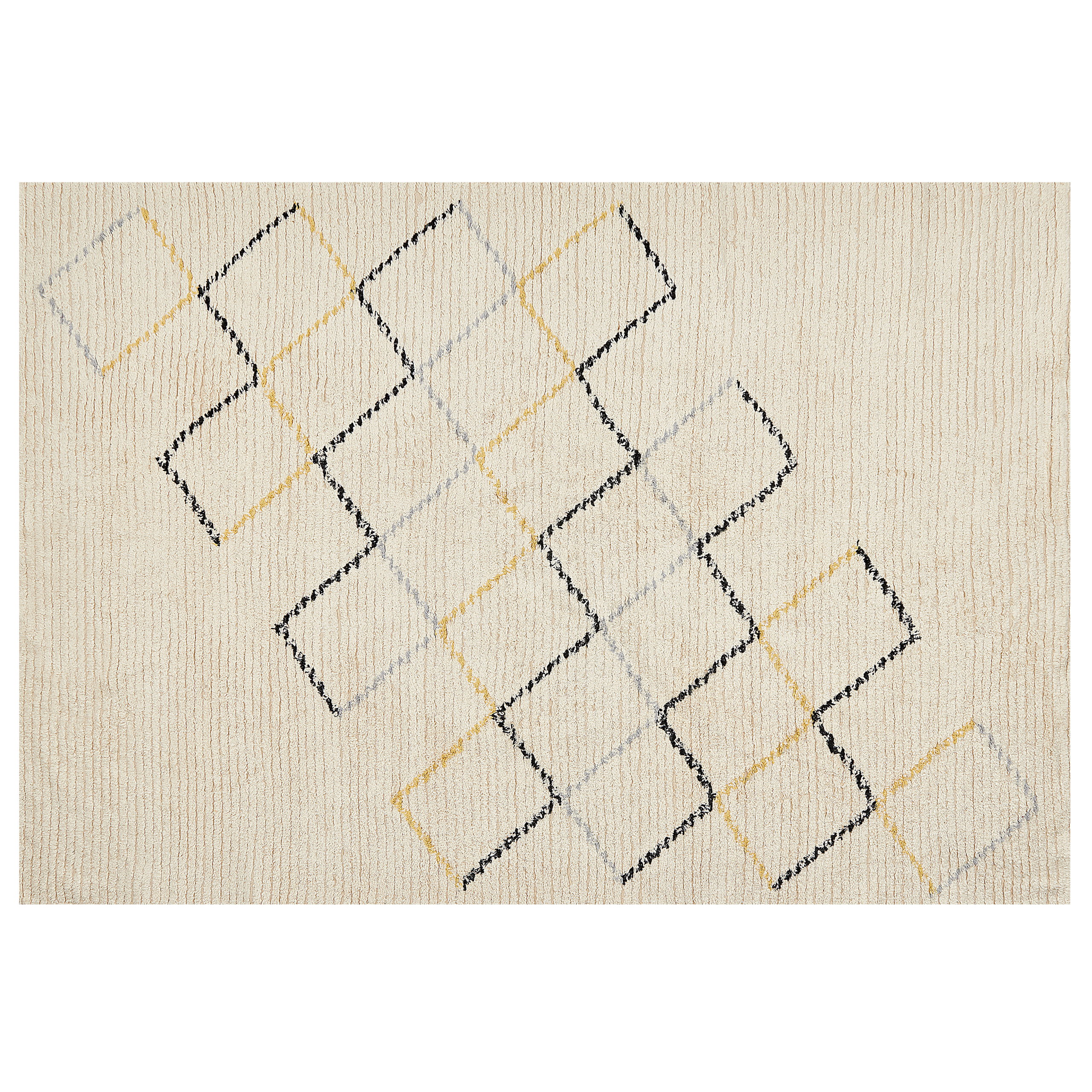 Matto TEZPUR Beige 140 x 200 cm Puuvilla