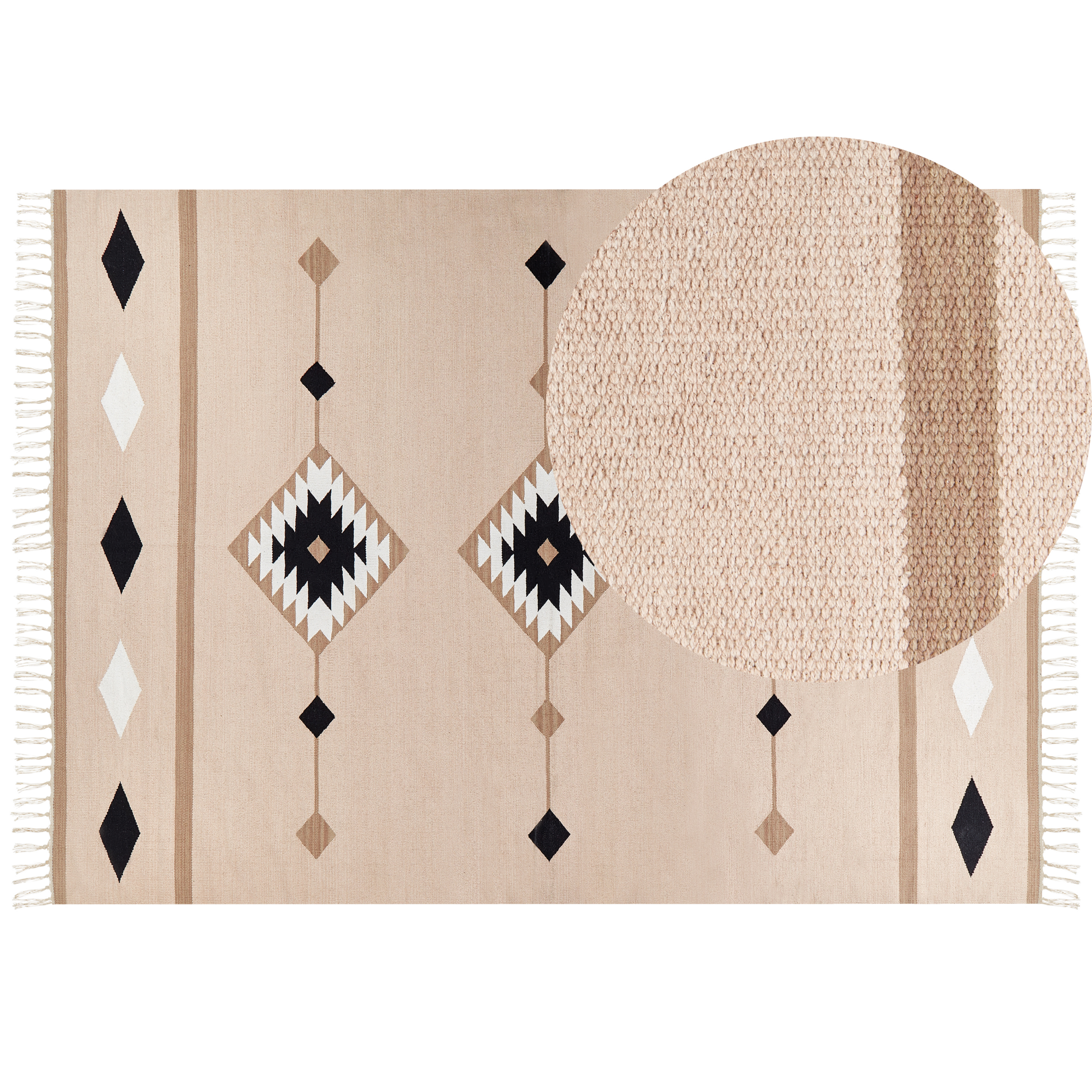 Matto BERDIK Monivärinen 200 x 300 cm puuvilla Kelim-matto