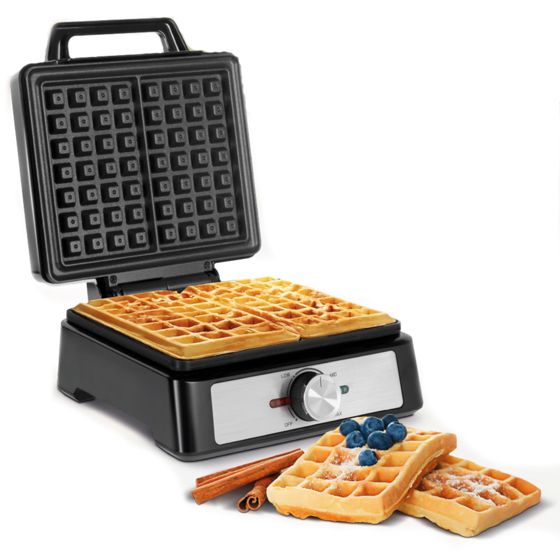 Vohvelirauta kahdella vohvelilla, 1600 W, ruostumatonta terästä, tehonsäätö, Teesa