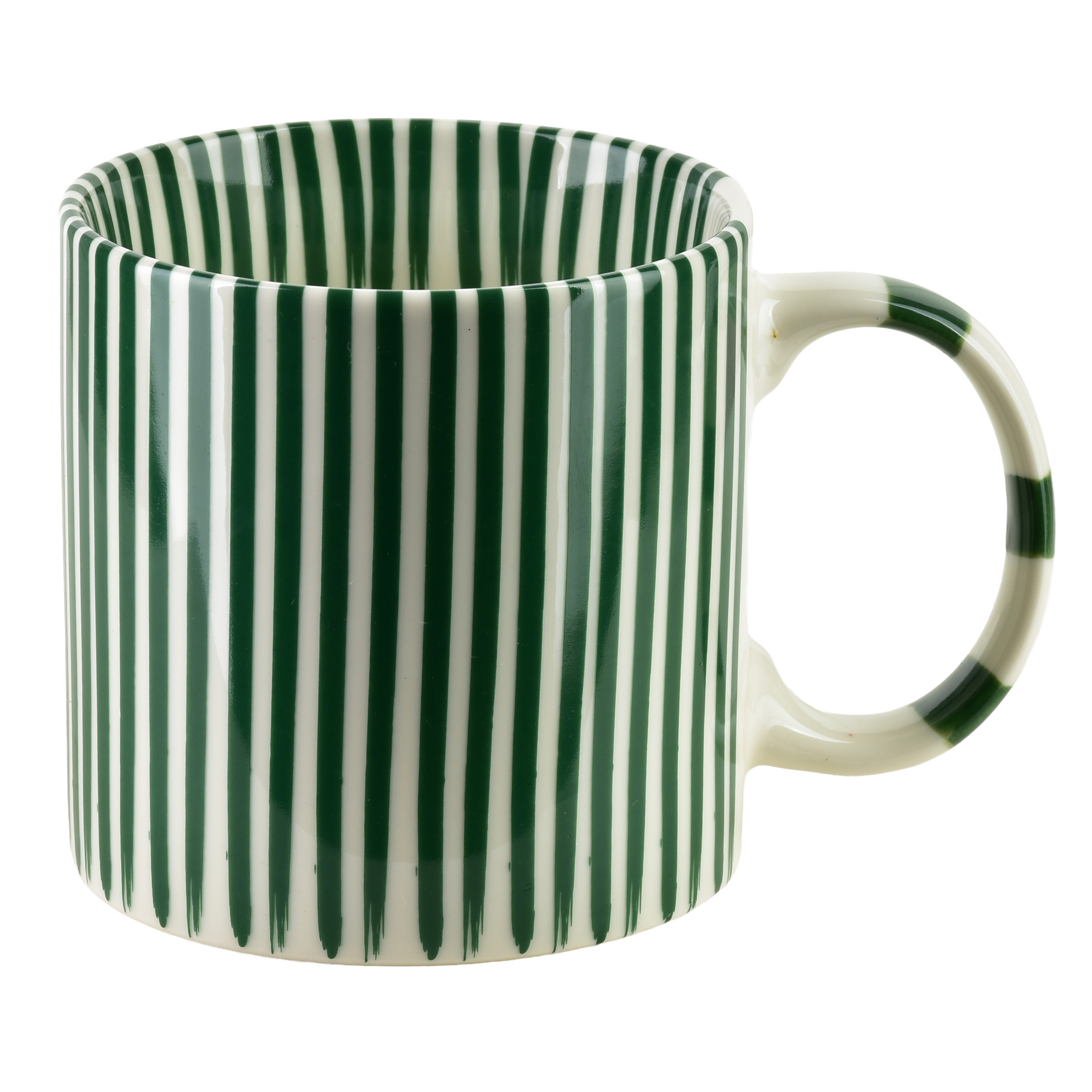 Muki posliini Mondex RONNIE 9x13x9 cm vihreä-valkoinen 1 kpl