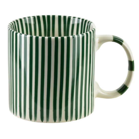 Muki posliini Mondex RONNIE 9x13x9 cm vihreä-valkoinen 1 kpl