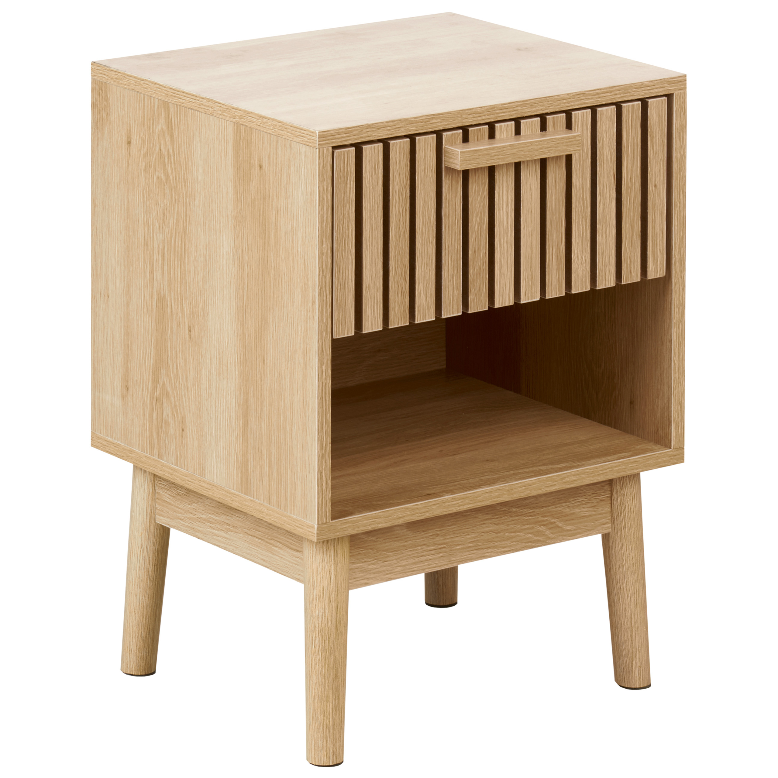 Yöpöytä laatikolla LYNWOOD Vaaleanruskea