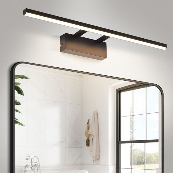 NETTLIFE musta, LED - peilivalaisin, 60cm, moderni, 4000K, kylpyhuoneen, seinäpeilivalaisin