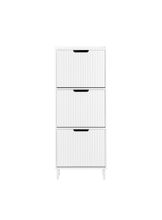 SoBuy Kenkäkaappi 3-hylkyllä tilaa säästävä laadukas valkoinen design FSR177-H-W