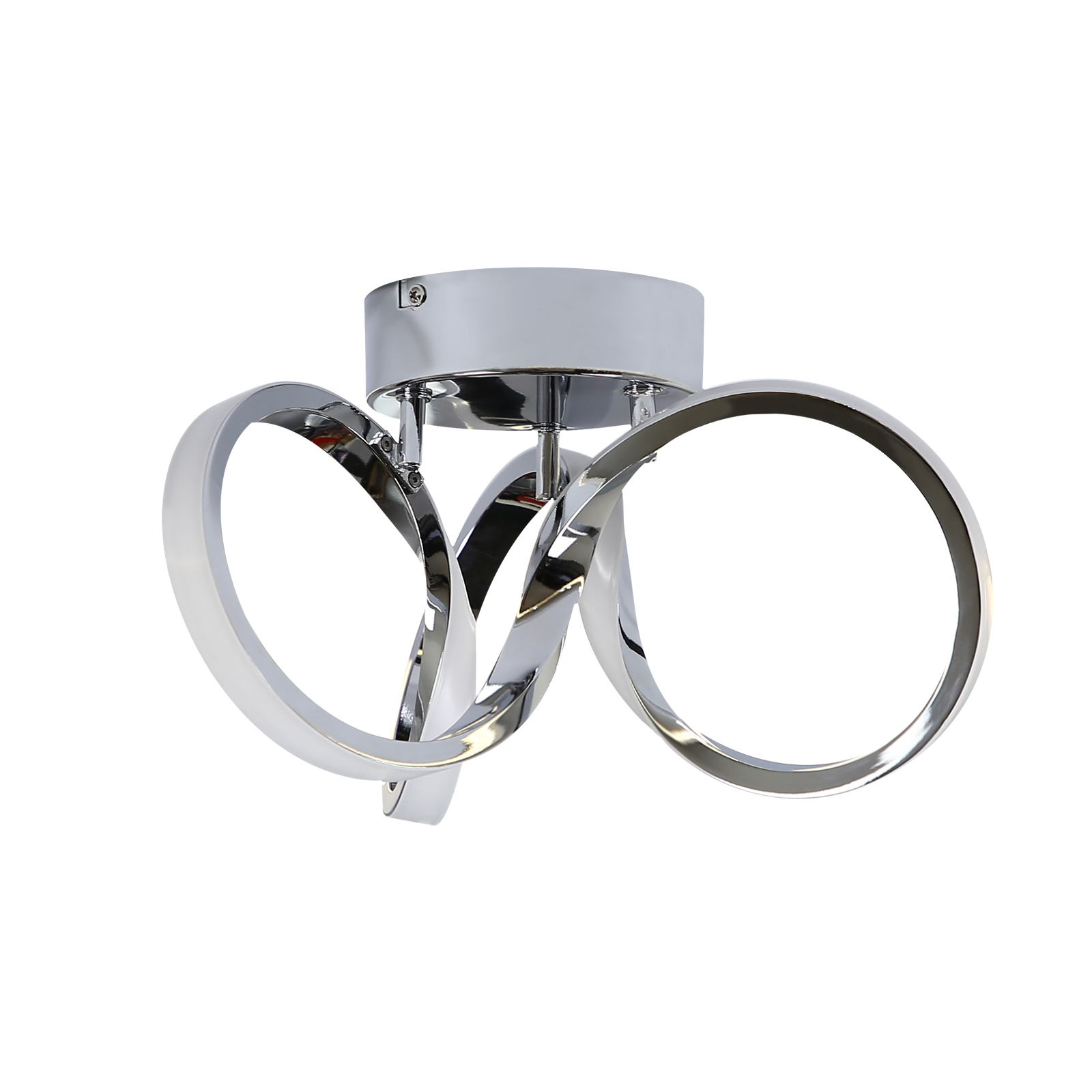 NETTLIFE LED - kattovalaisin Kromi 31cm moderni, 19W, lämmin valkoinen, 3000K, eteisen valaisin, olohuoneeseen, makuuhuoneeseen, toimistoon