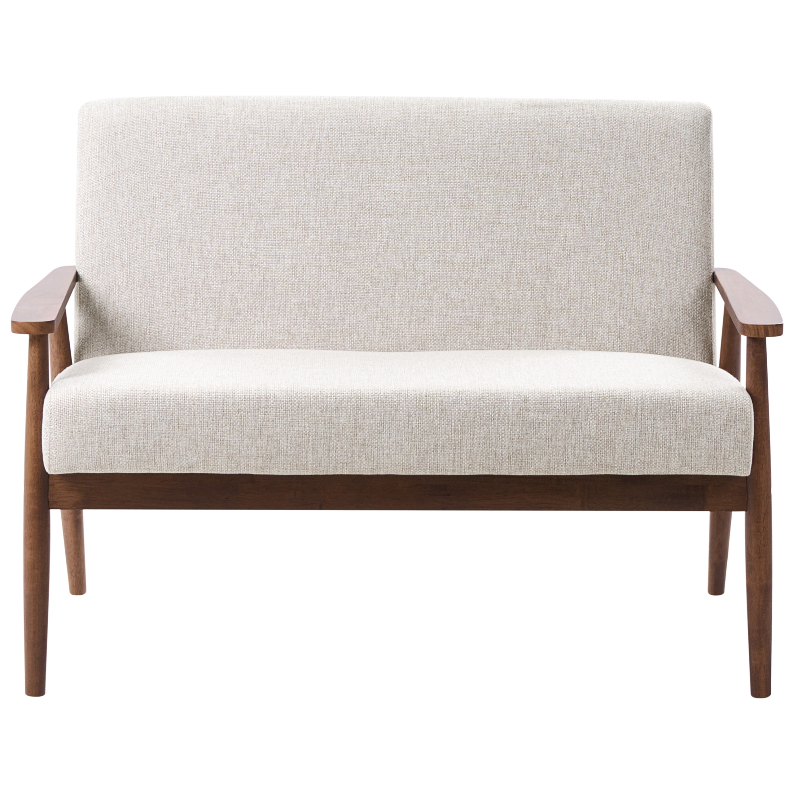 Sohva 2-istuttava ESRUM kangas Tummanruskea/harmaa