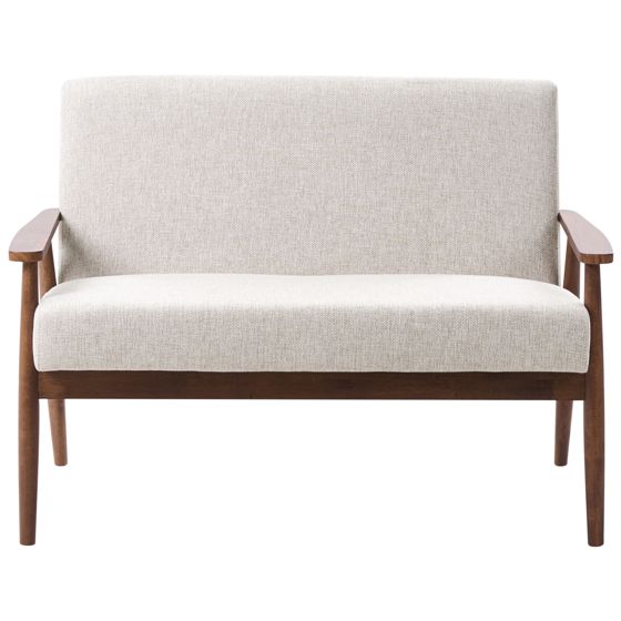 Sohva 2-istuttava ESRUM kangas Tummanruskea/harmaa