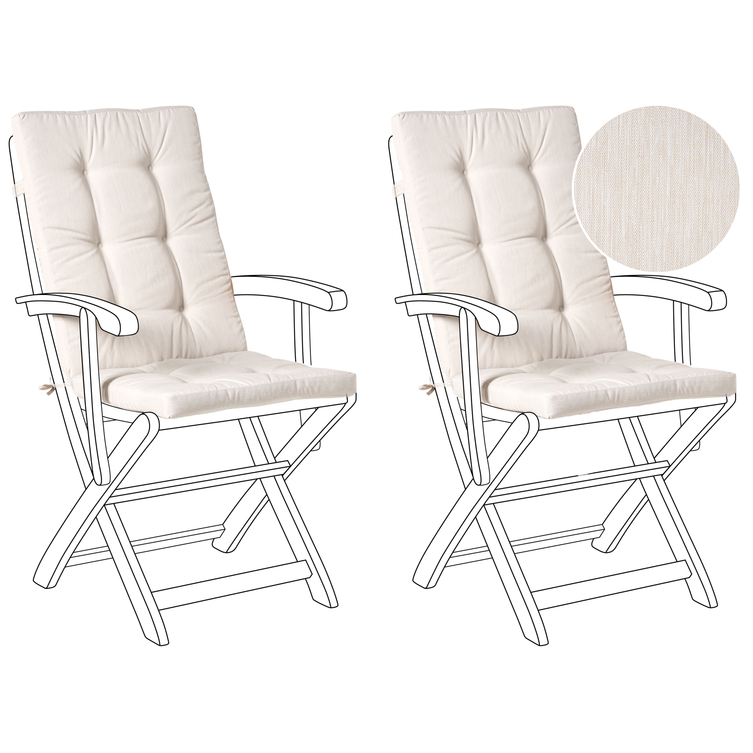 Selkä-/istuintyynysetti 2 kpl MAUI PREMIUM Vaaleanbeige