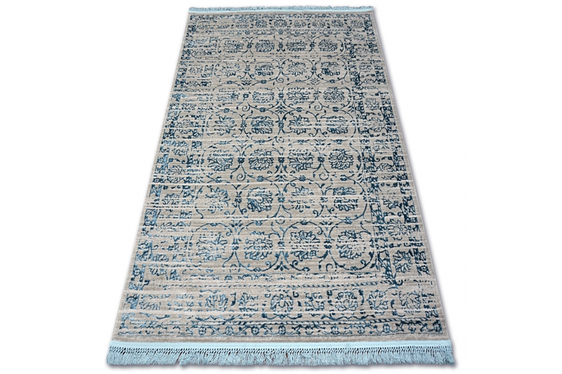 Matto AKRYYLI MANYAS 193AA Harmaa/Sininen tupsut 80x300 cm