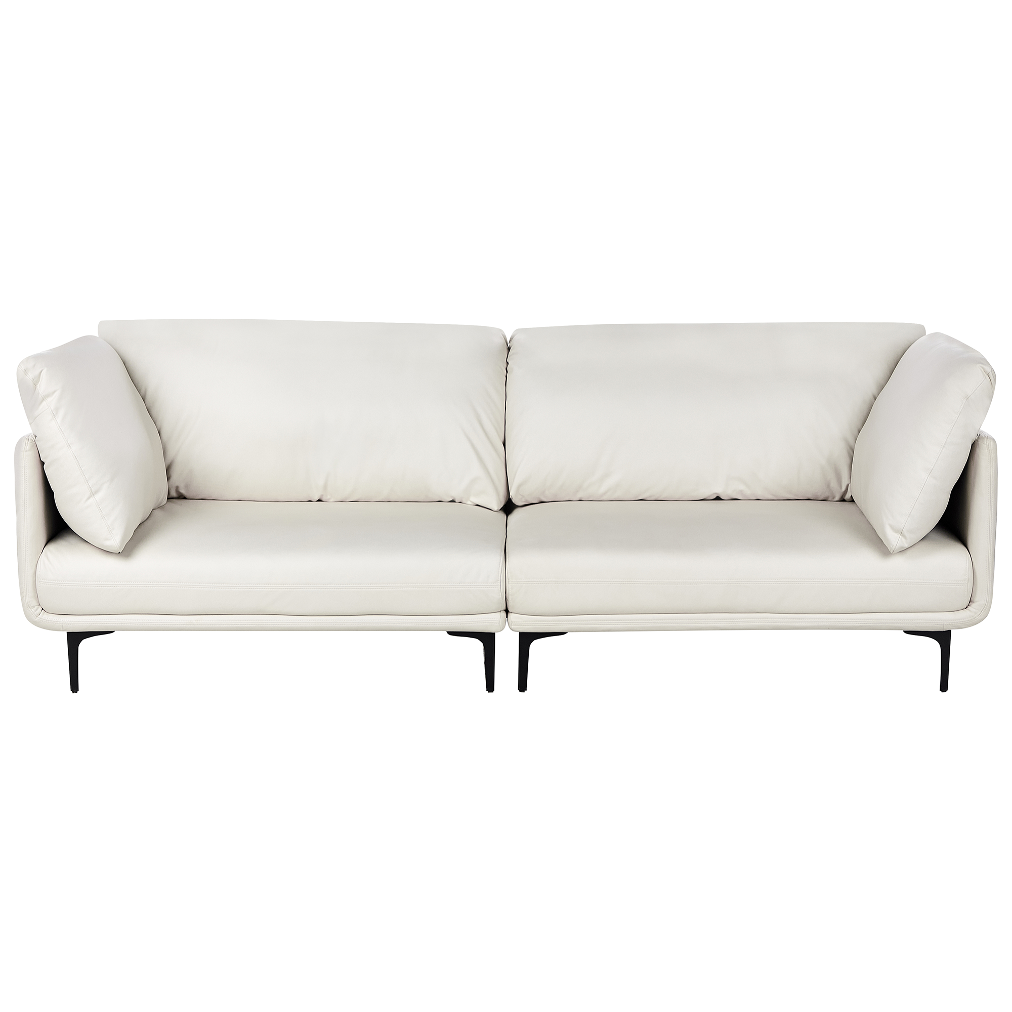 Sohva REVSNES keinonahka Luonnonvalkoinen 3-istuttava