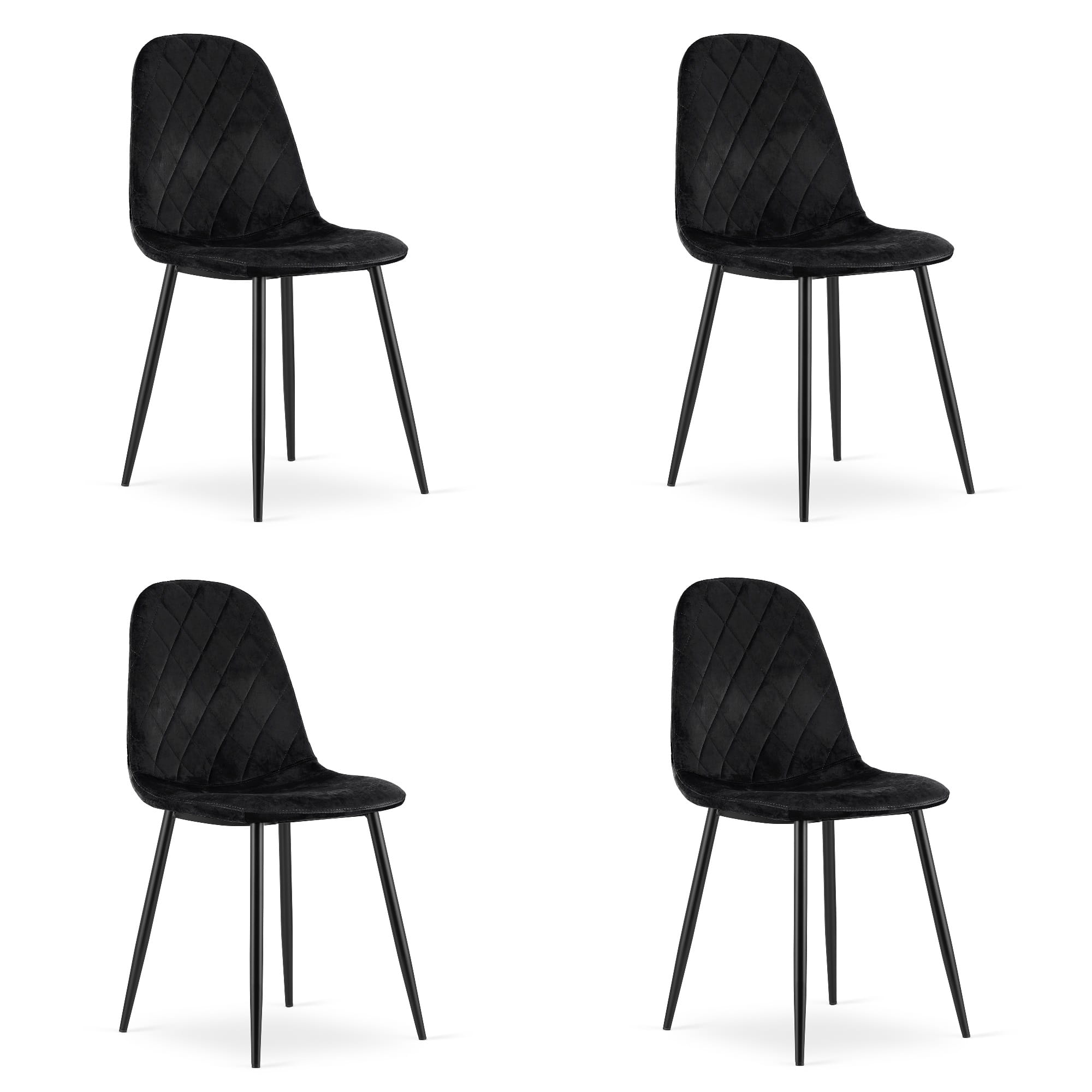 ASTI-tuoli, musta sametti (4 kpl)