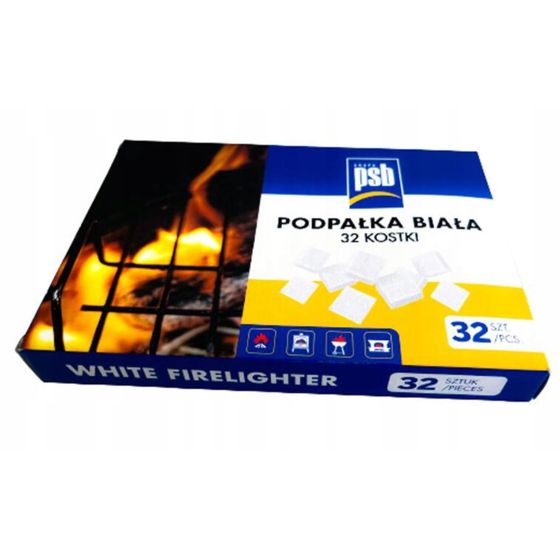 Grillisytytys, valkoinen, universaali, 32 parafiinikuutiota