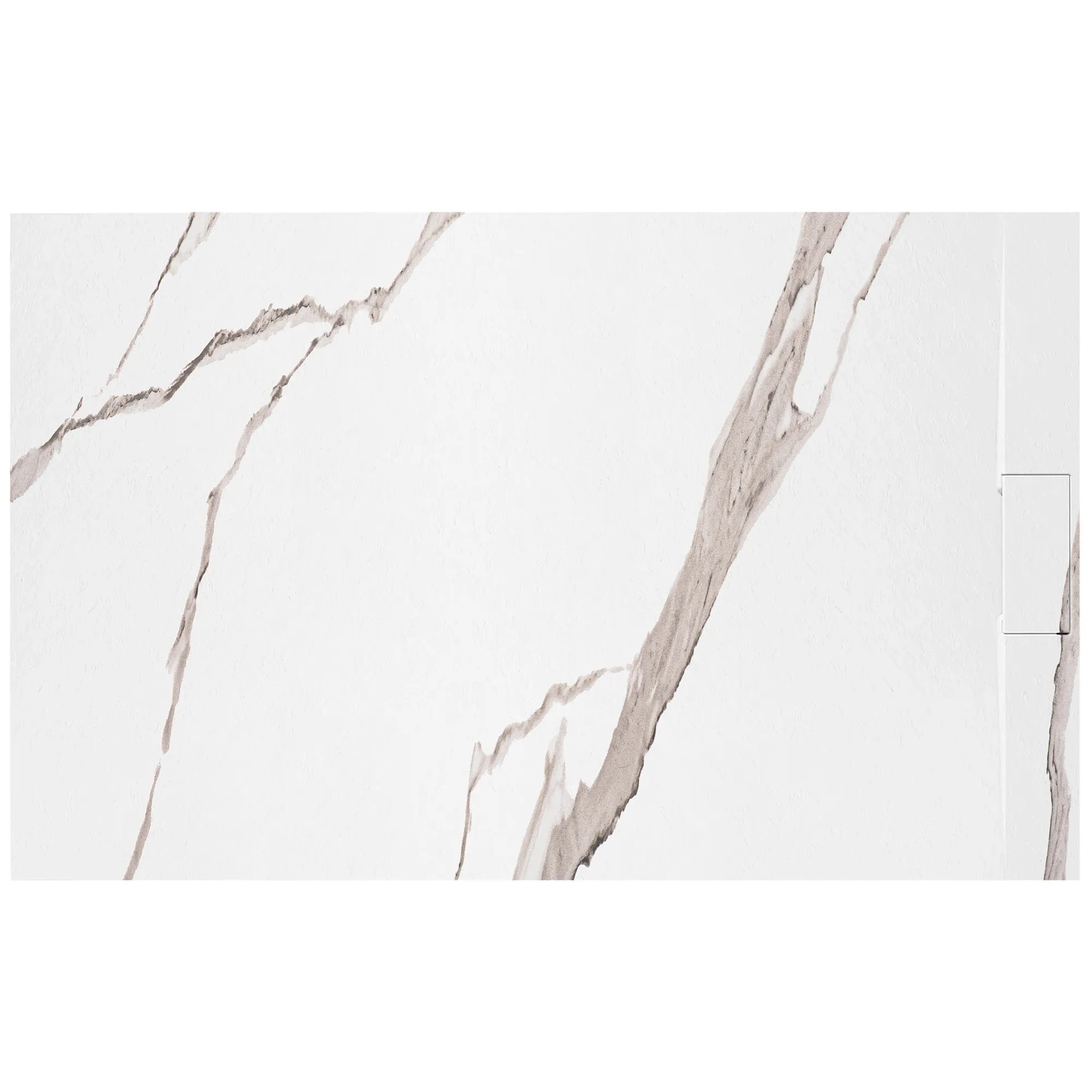 REA suihkuallas BAZALT CARRARA 80x100 valkoinen, 100X80X2, 5CM