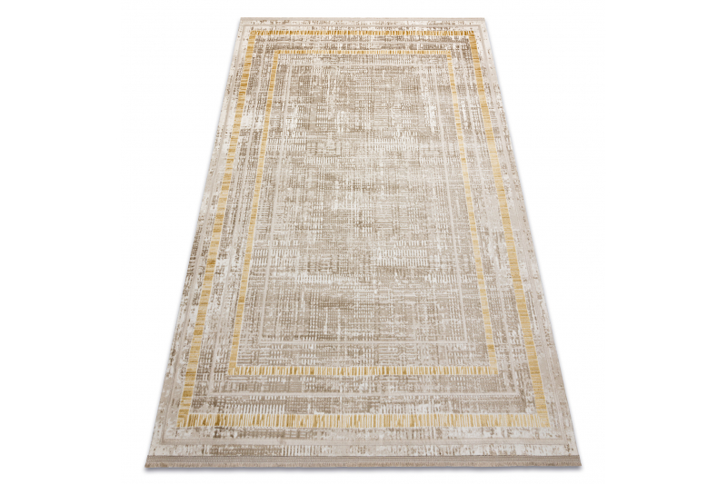 Moderni matto DUKE 51523 beige / kulta - Runko, erittäin pehmeä,
