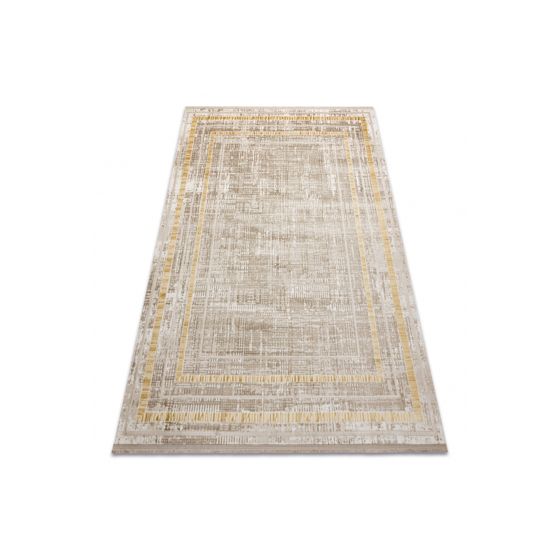 Moderni matto DUKE 51523 beige / kulta - Runko, erittäin pehmeä,