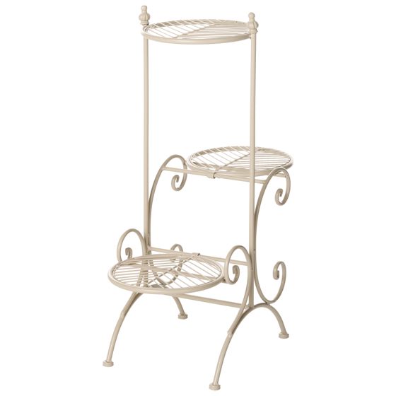 Kukkateline ASAGAO 26 cm Metalli Beige