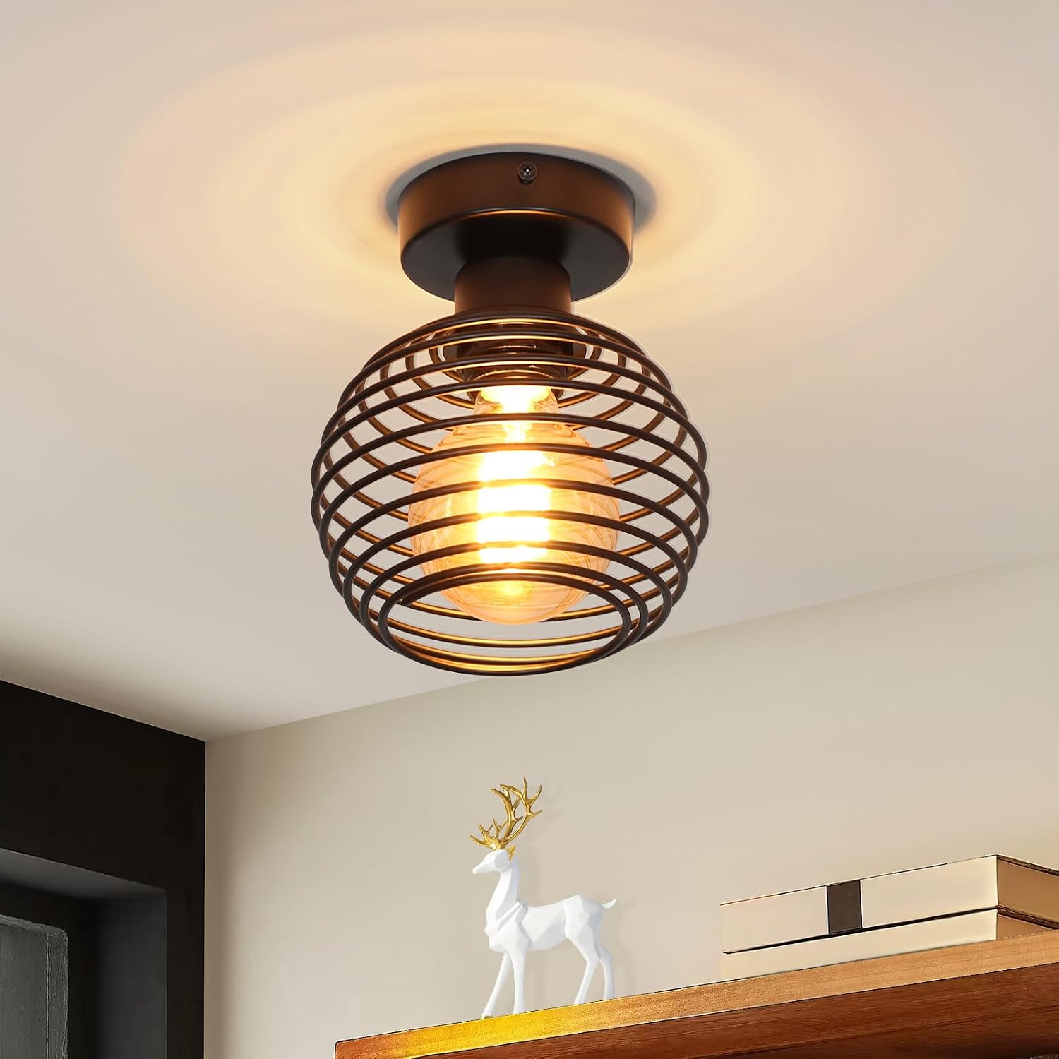 NETTLIFE LED-kattovalaisin, musta metalli