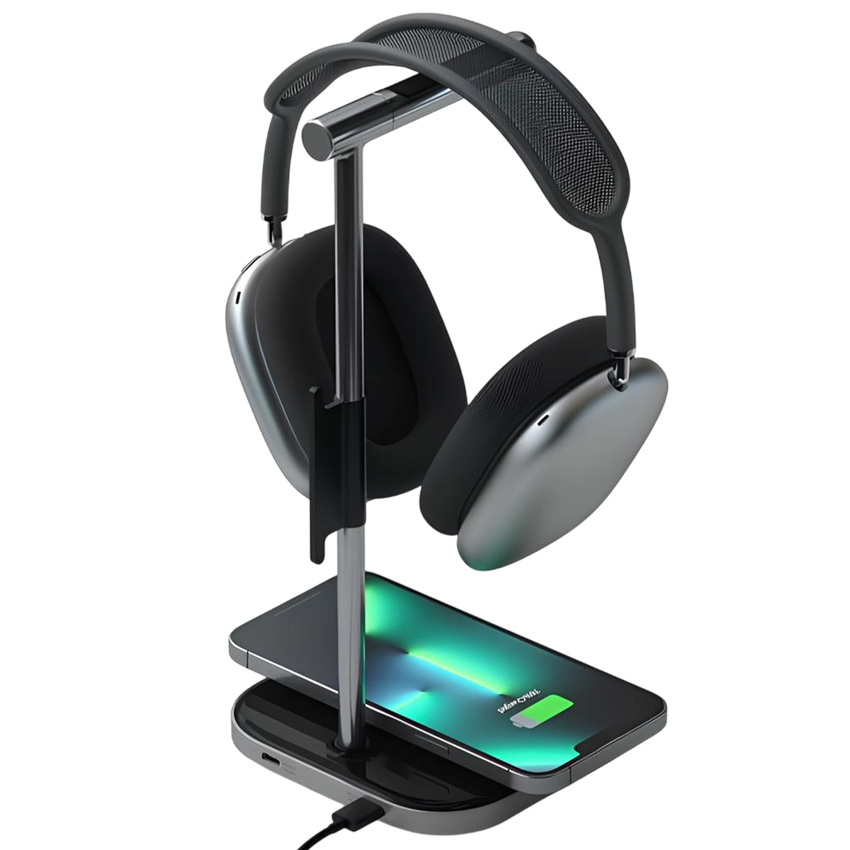Langaton Latausteline AirPods Maxille ja iPhonelle 20W Telineellä
