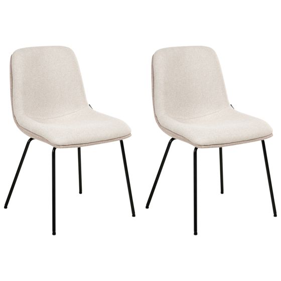 Ruokatuolisetti 2 kpl LORIDA Kangas Beige