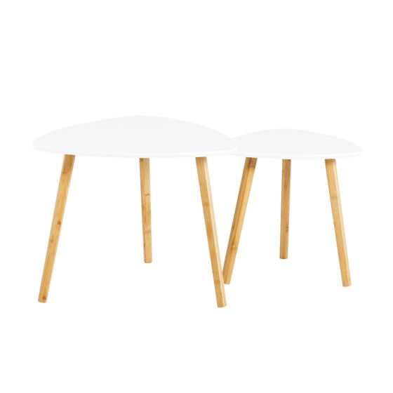 SoBuy 2-pakkaus päällystettäviä puukuitu pöytiä - FBT74-W valkoinen