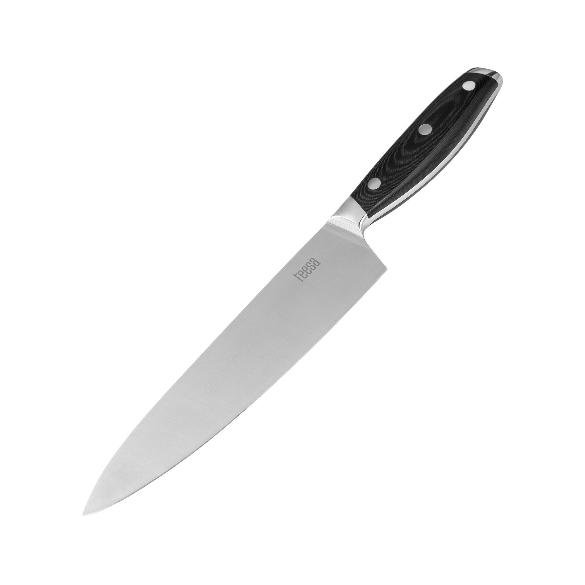 Teesa 33 cm ruostumattomasta teräksestä valmistettu kokkiveitsi tasapainotettu terävä keittiöveitsi