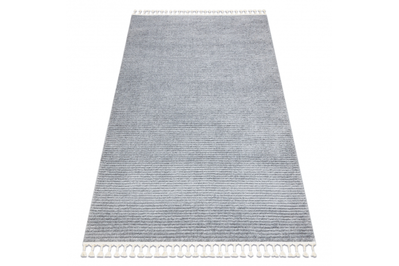 Matto SEVILLA PC00B nauhat, raidat harmaa Tupsut berbery Marokkolainen shaggy 240x330 cm
