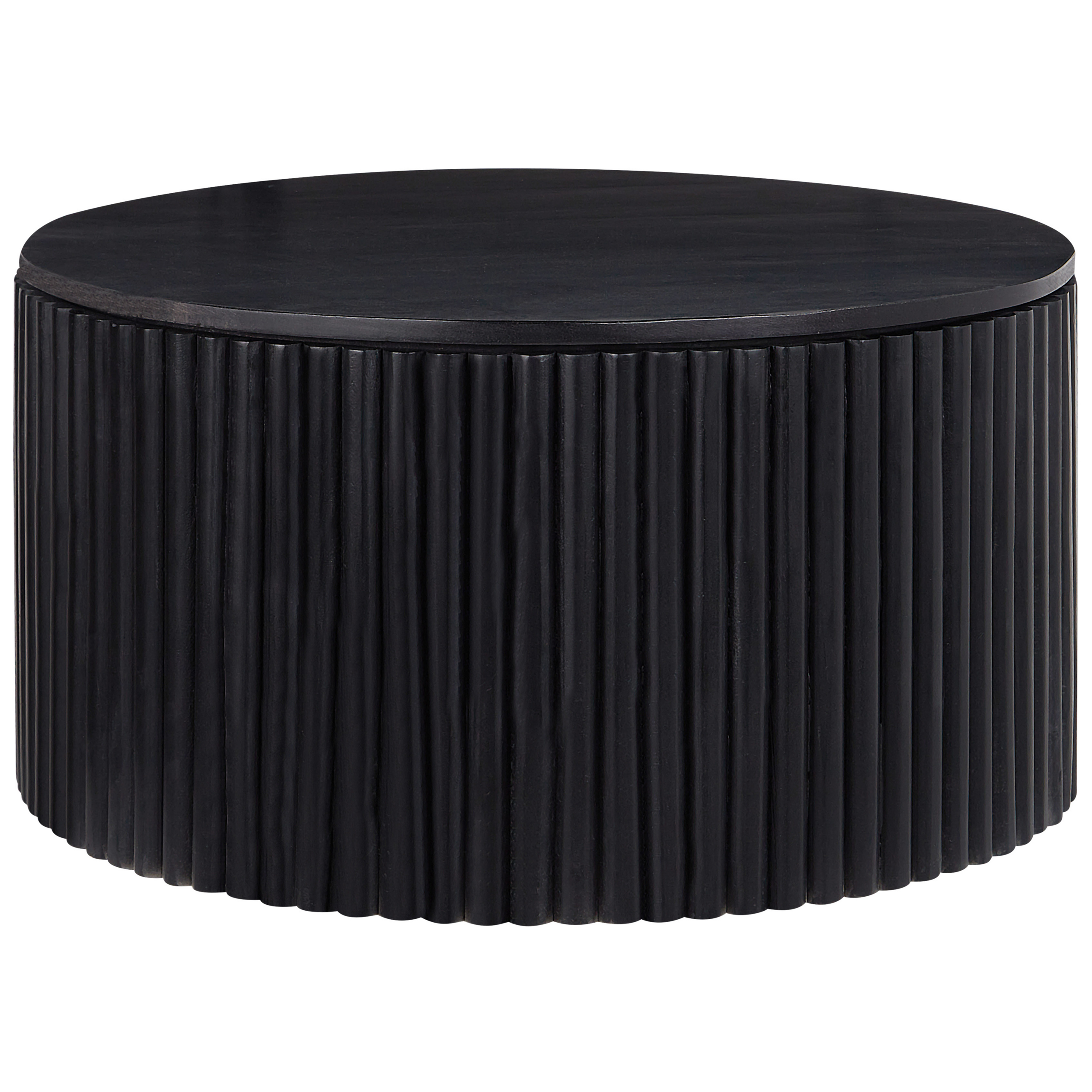 Sohvapöytä KIRKWOOD mangopuu Musta säilytystila