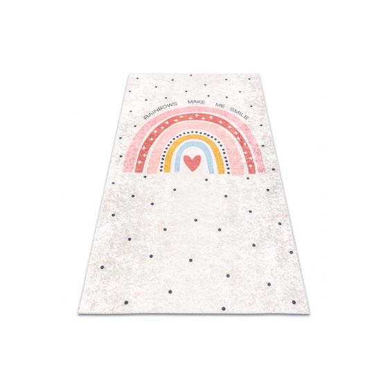 JUNIOR 51300.802 matto Sateenkaari, pisteet lapsille liukumaton - beige 80x150 cm