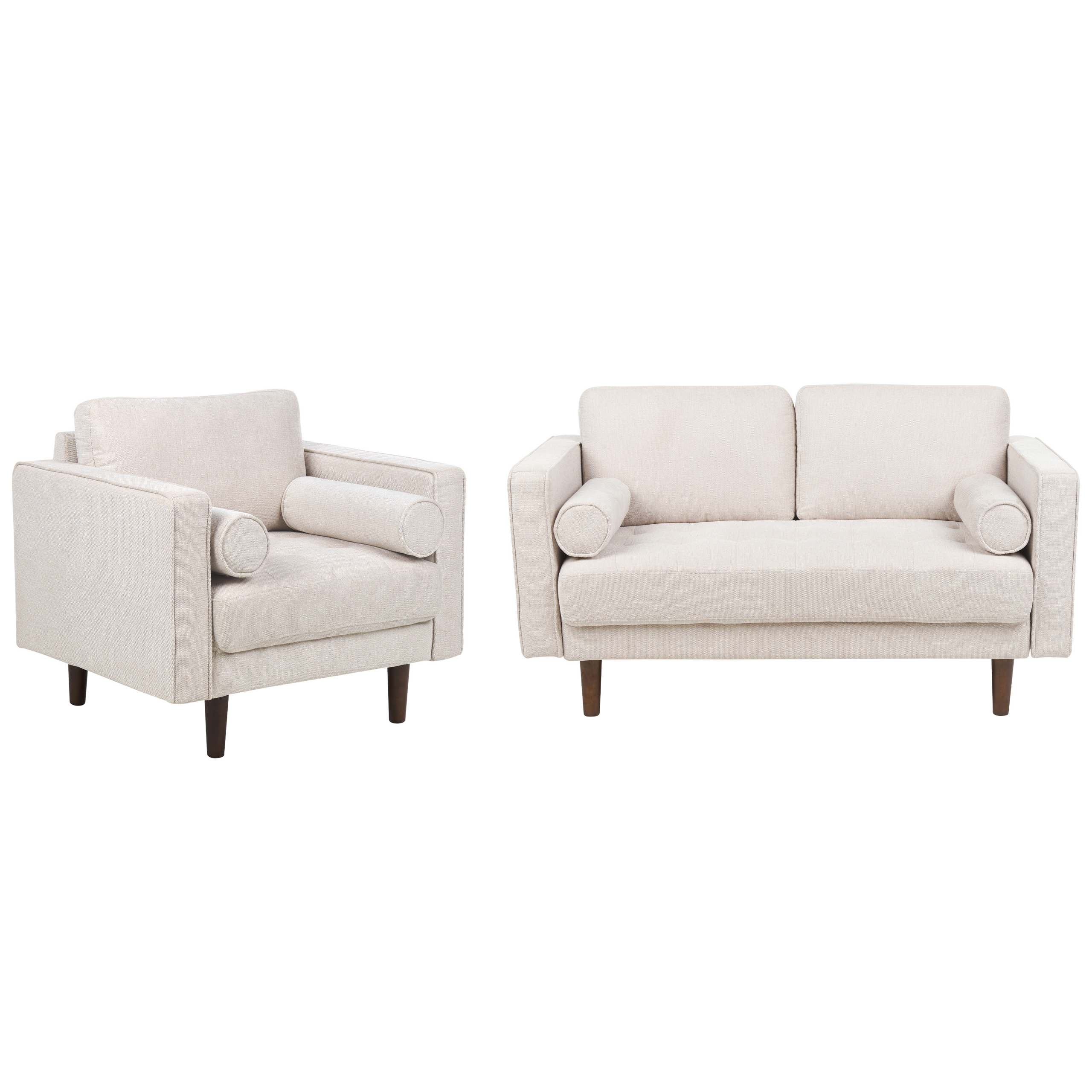 Sohvaryhmä 3-istuttava NURMO kangas Vaaleanbeige