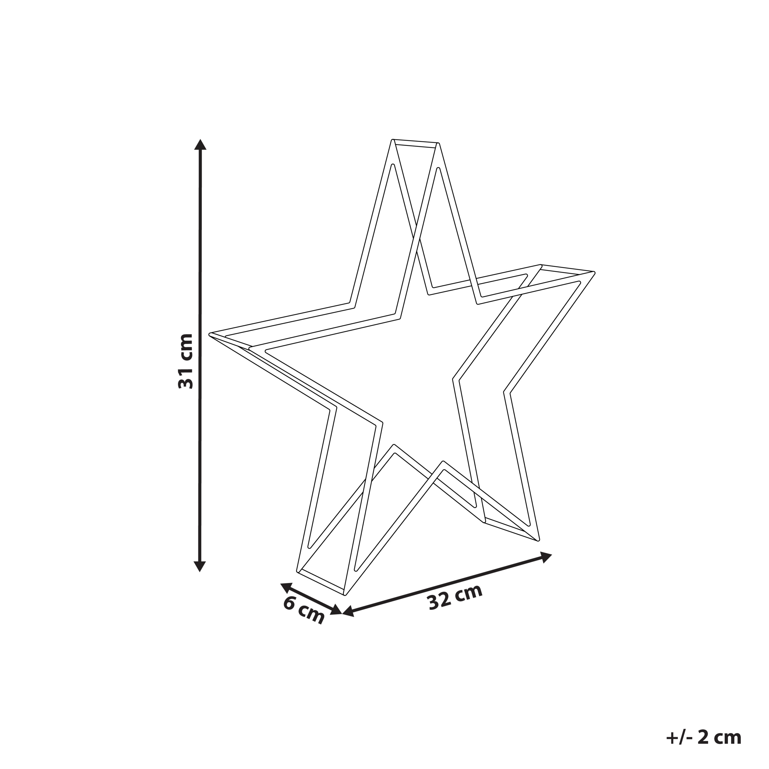 Ulkokoriste LED-valo SIMO Tähti 31 cm Valkoinen