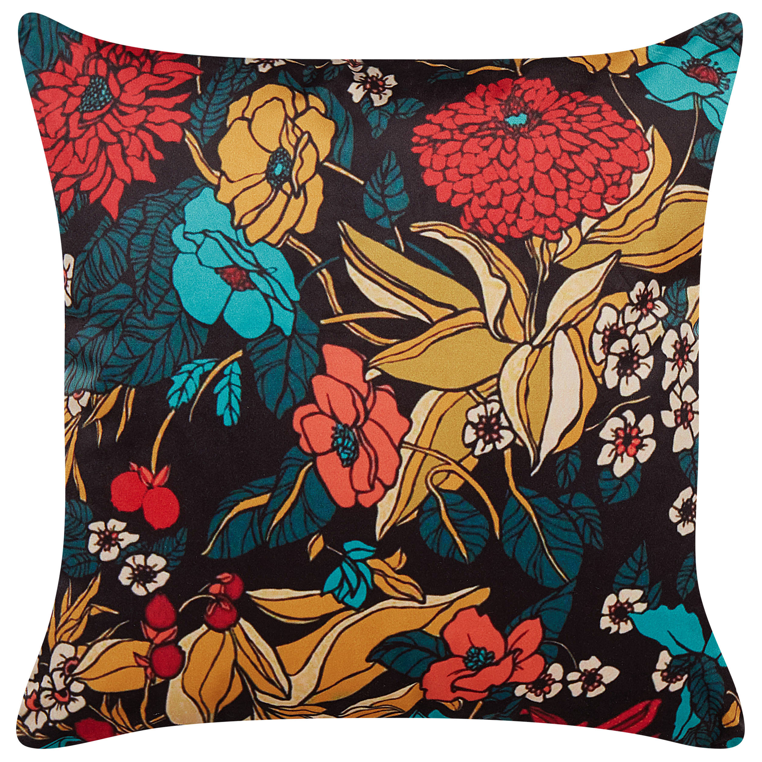 Koristetyyny PROTEA 45 x 45 cm Sametti Monivärinen Kukkakuvio