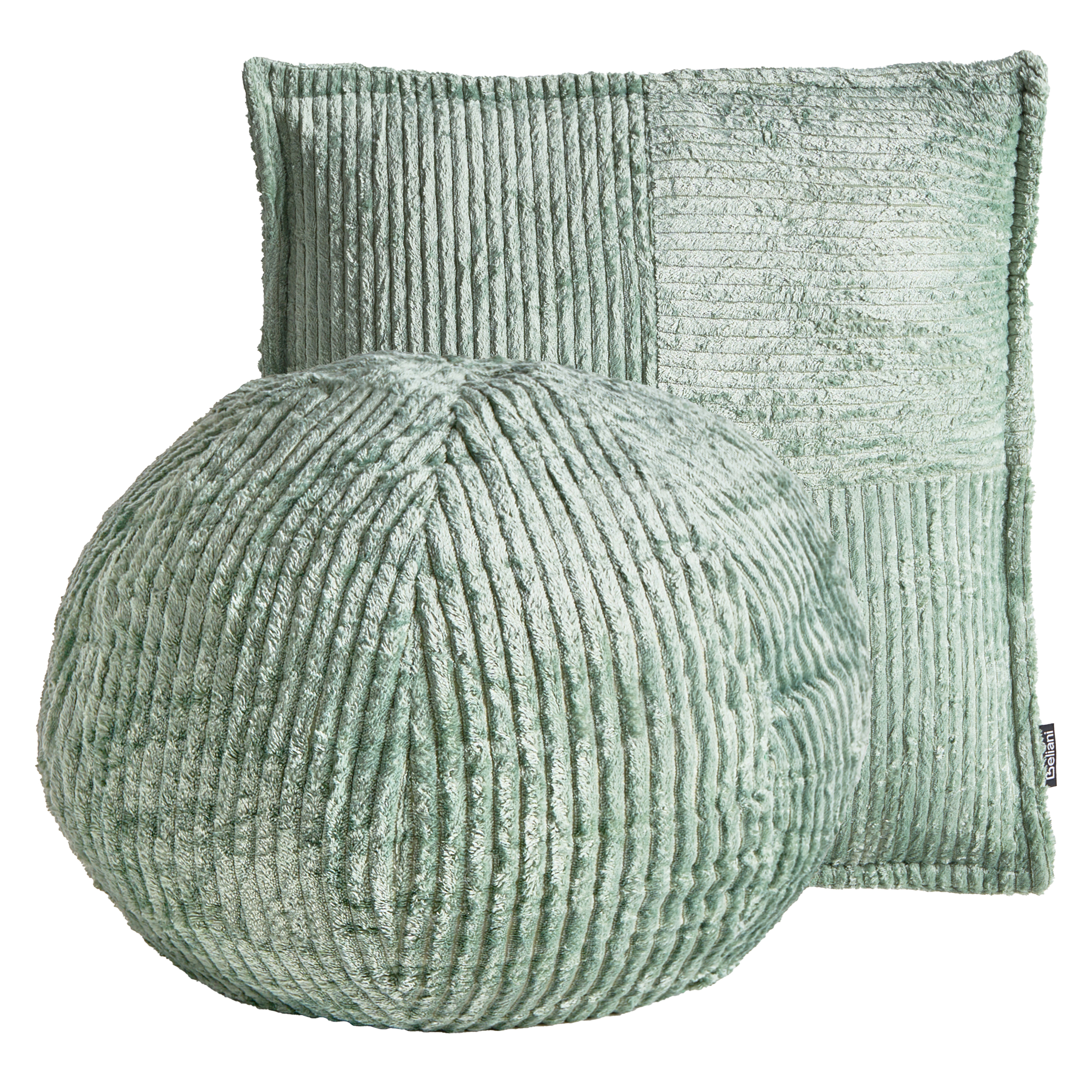 Koristetyynysetti 2 kpl MARANTA 30 x 30 cm 45 x 45 cm Vakosametti Vihreä Hillitty