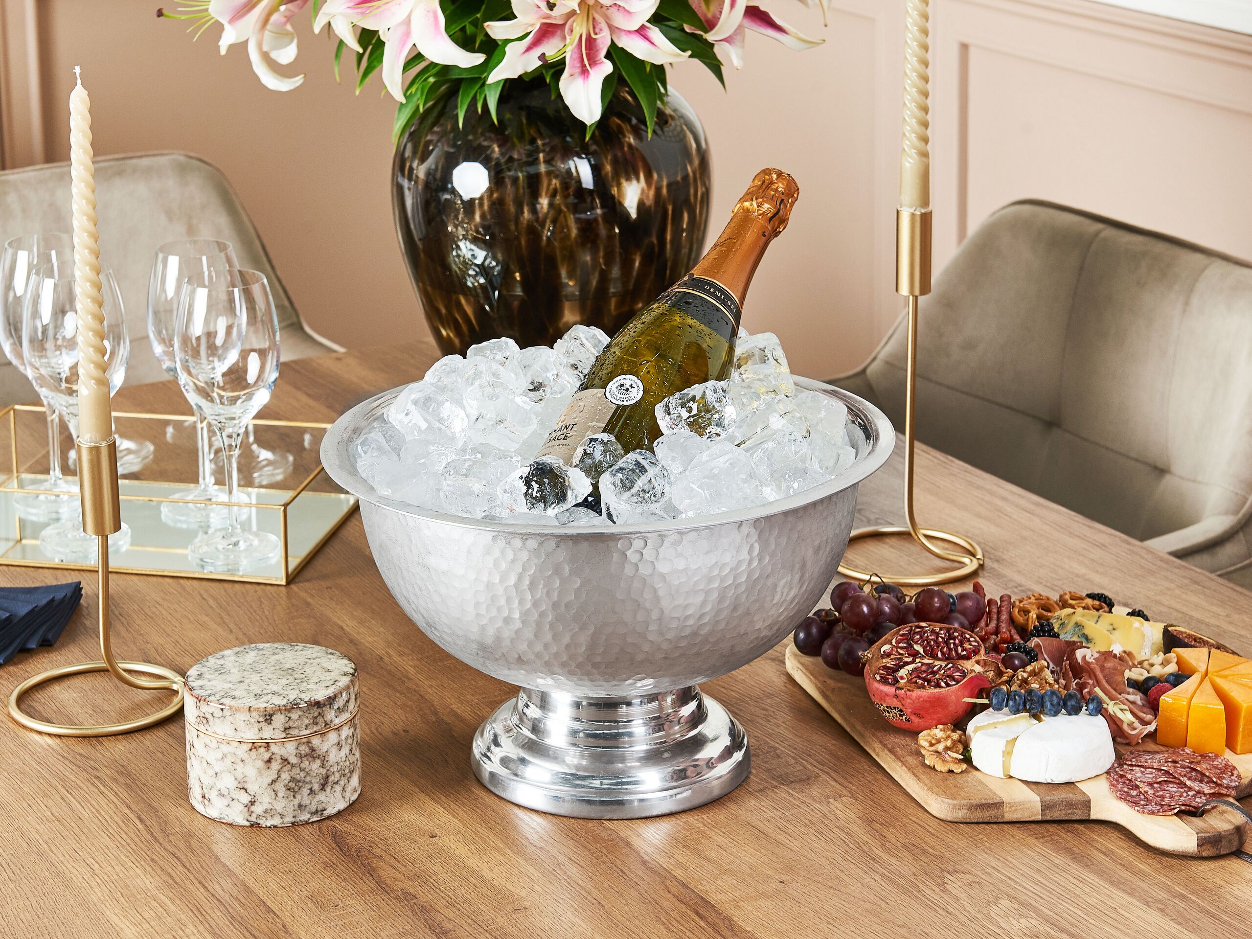 Koristekulho TIWANAKU metalli Hopea