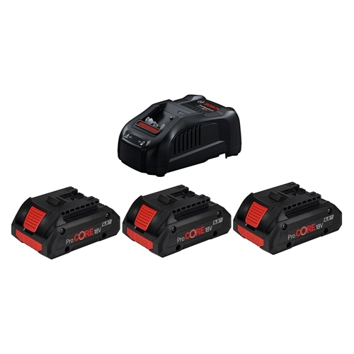 Bosch ProCORE 18V Aloituspakkaus: 3x 4,0 Ah Akku + GAL 1880 CV