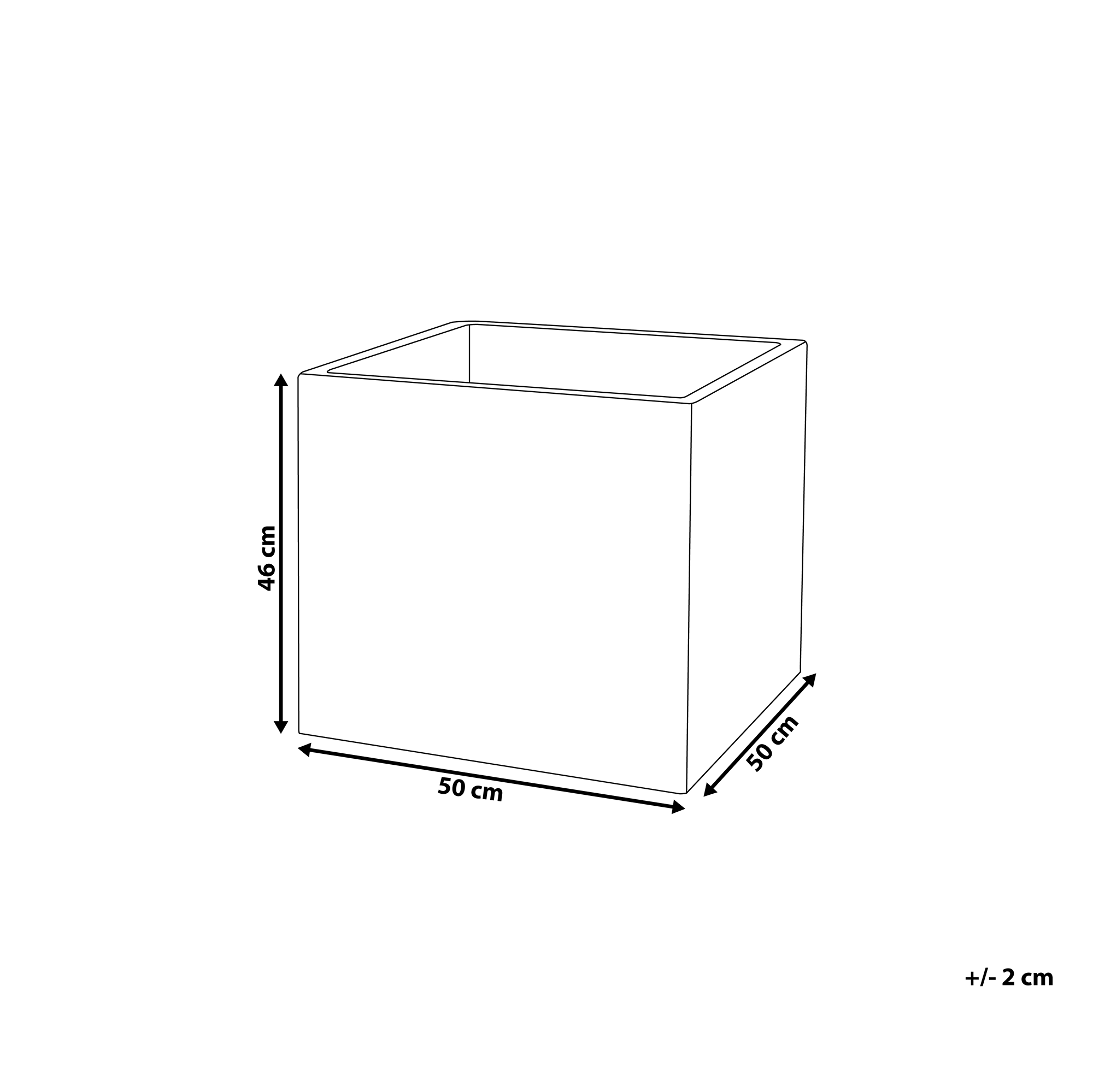 Kukkaruukku PAROS 50 cm Musta