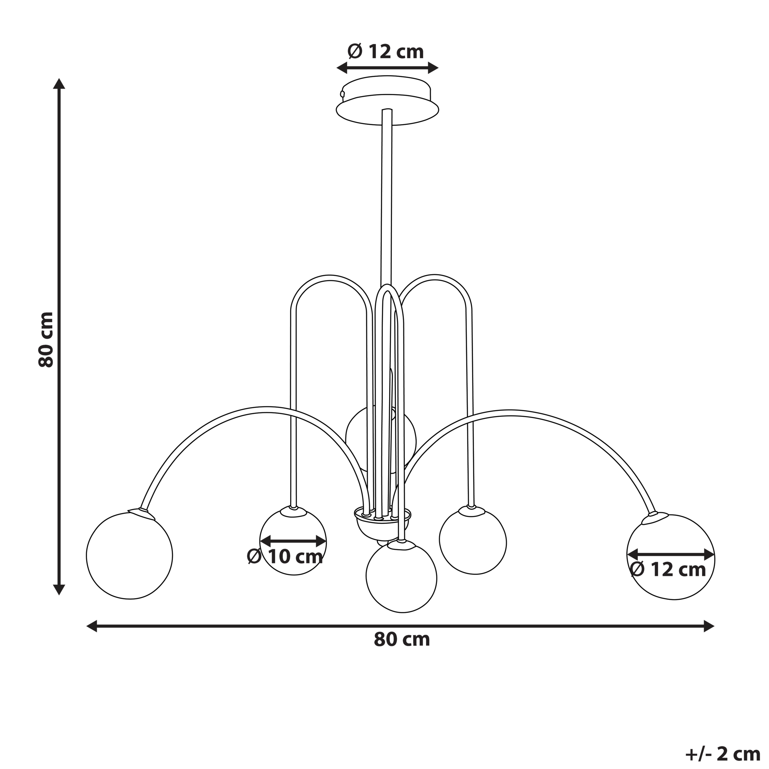 Kattokruunu FORBES metalli Kulta
