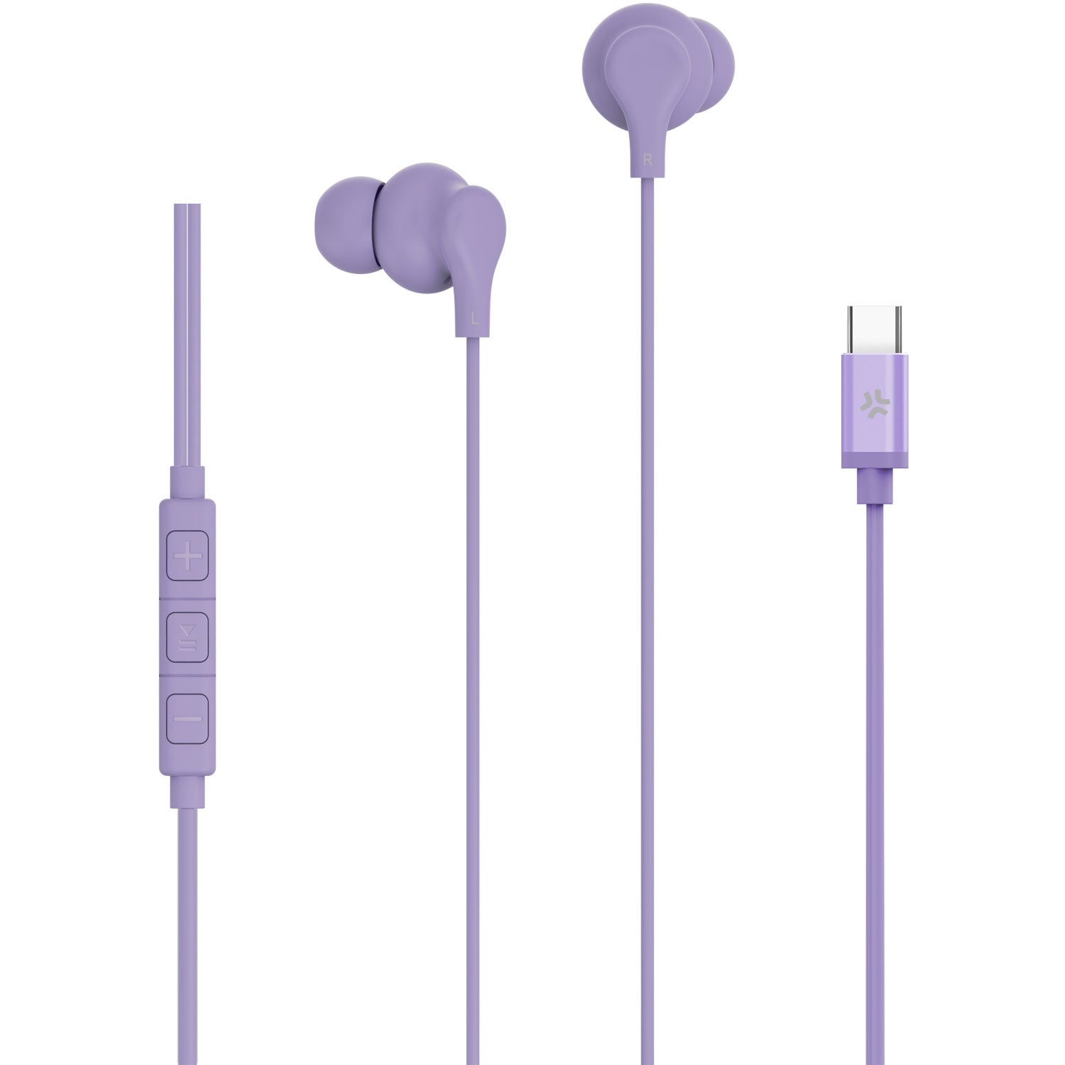 USB-C in-ear-kuulokkeet mikrofonilla, violetti