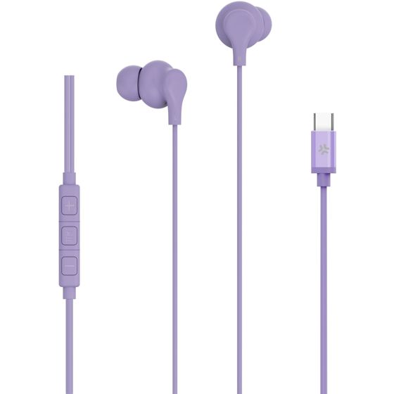USB-C in-ear-kuulokkeet mikrofonilla, violetti