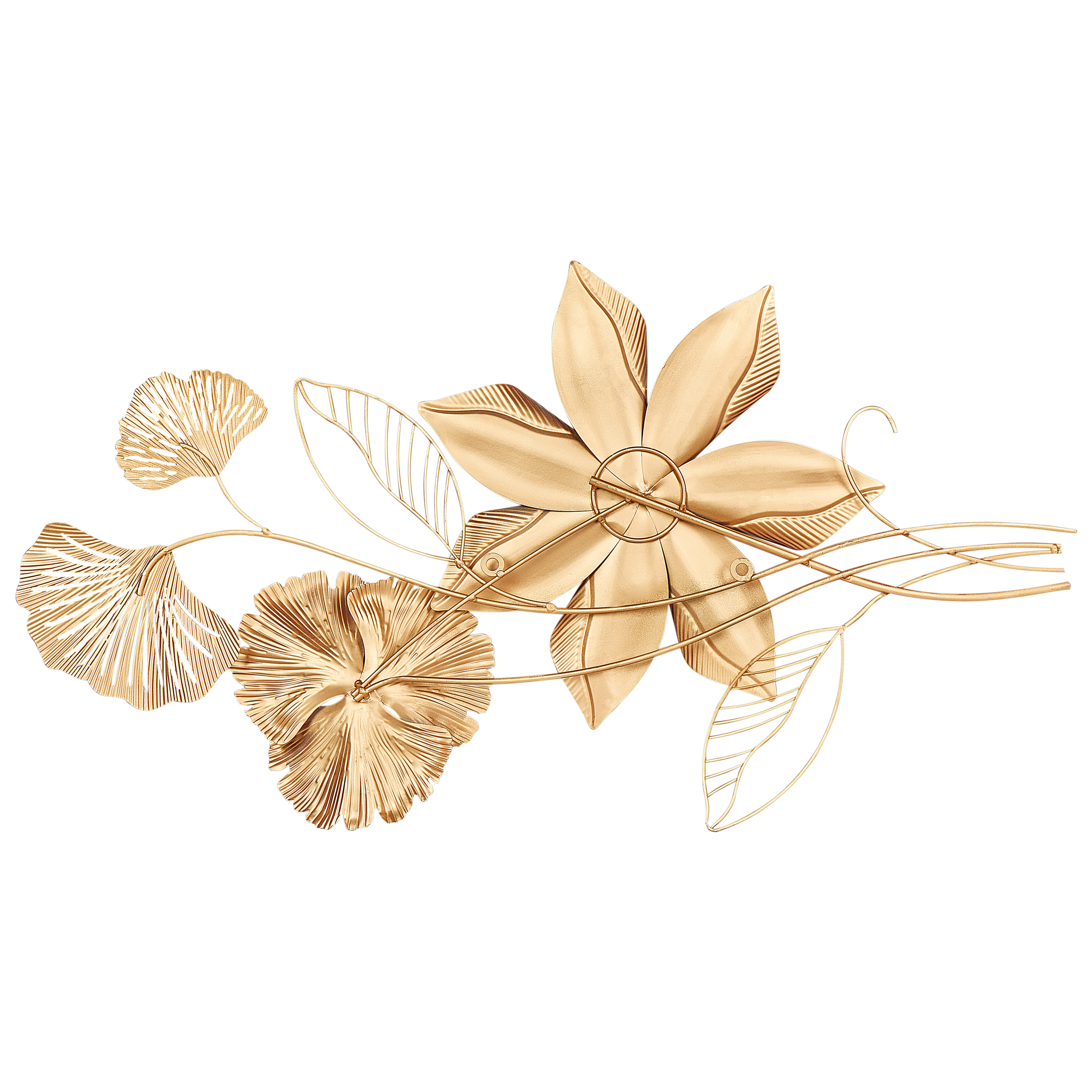 Seinäkoriste Kukka EUROPIUM metalli 46 cm Kulta