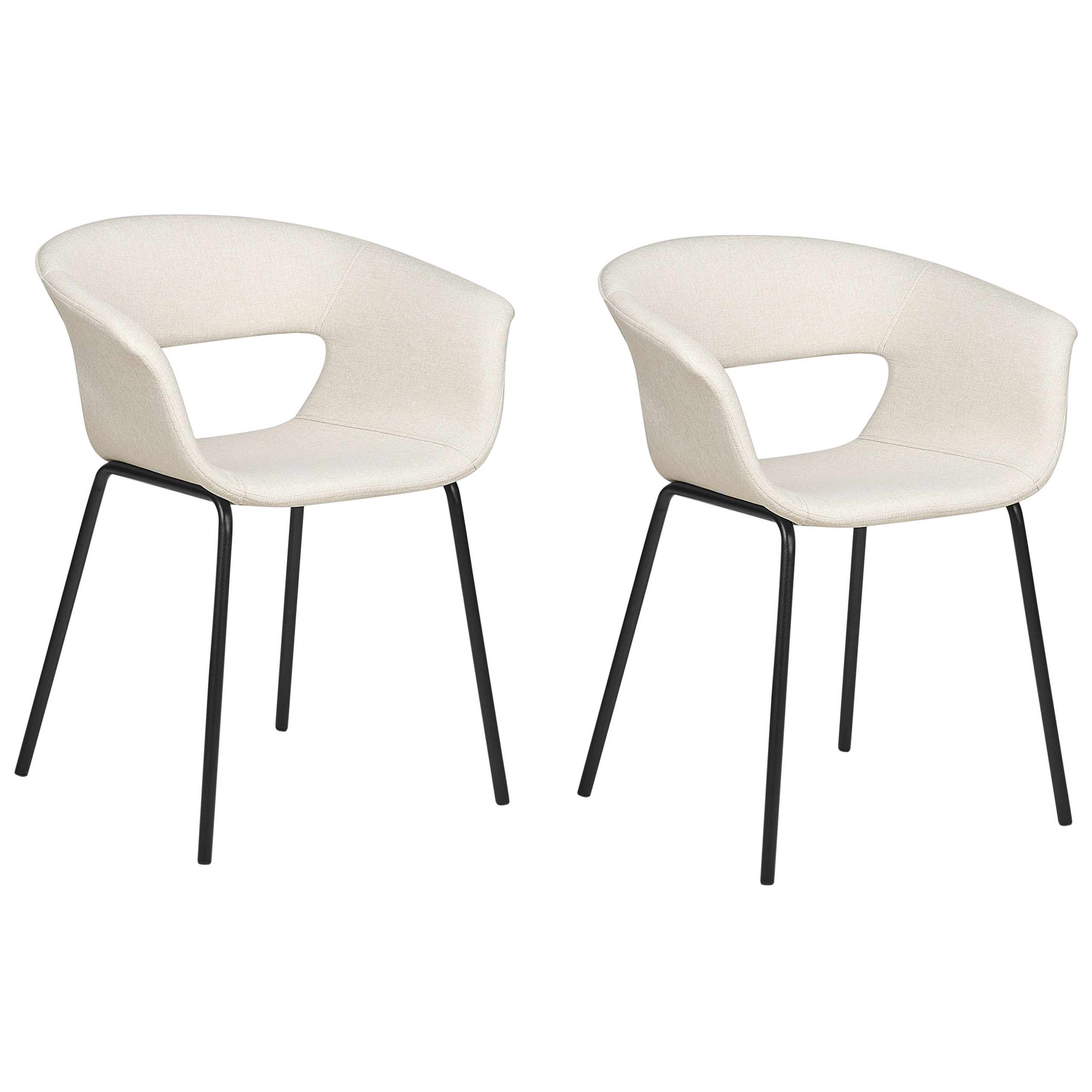 Ruokatuolisetti 2 kpl ELMA Kangas Vaaleanbeige