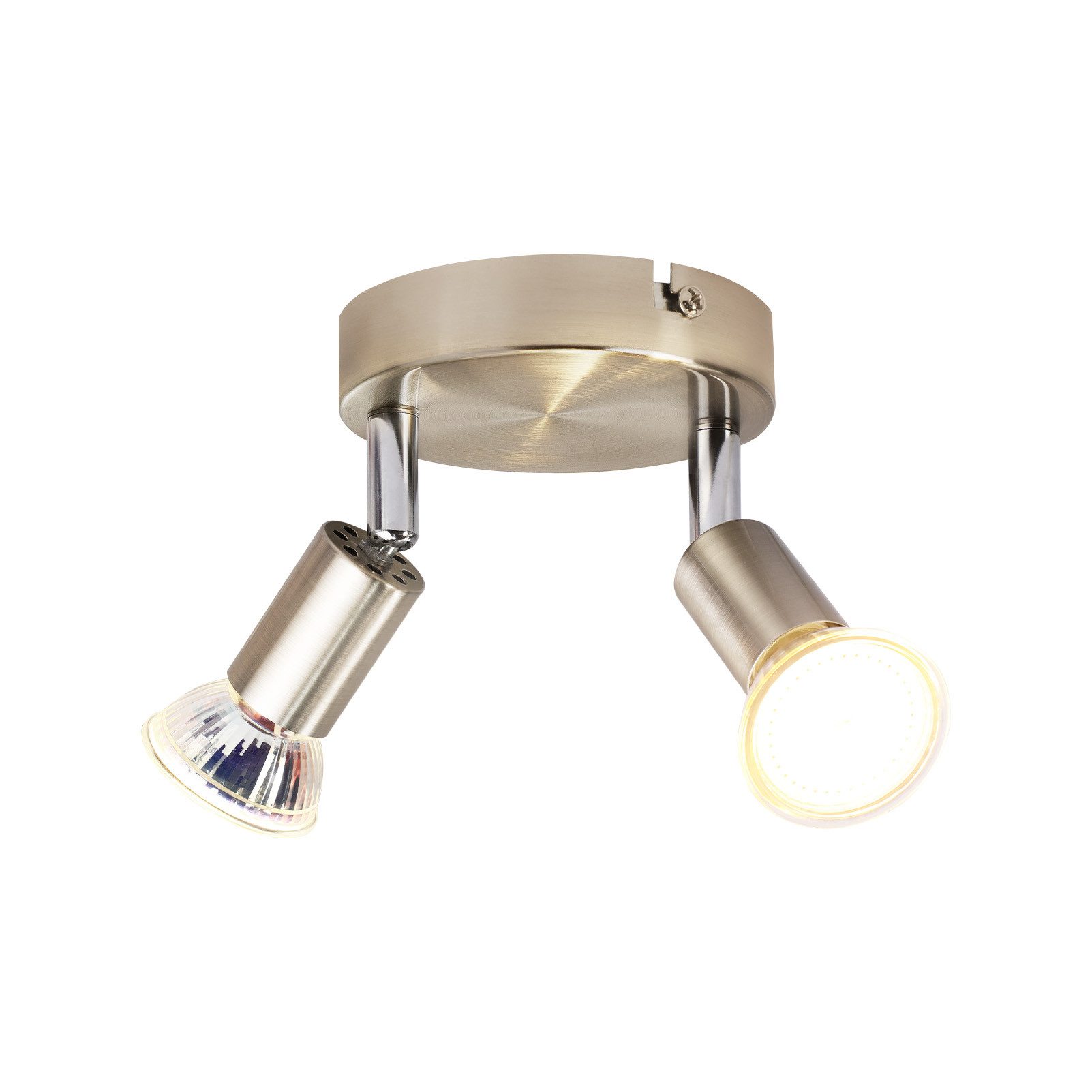 NETTLIFE LED-kattovalaisin GU10 - 2 modernia pyöreää kattokohdevalaisinta 350°ilman polttimoa