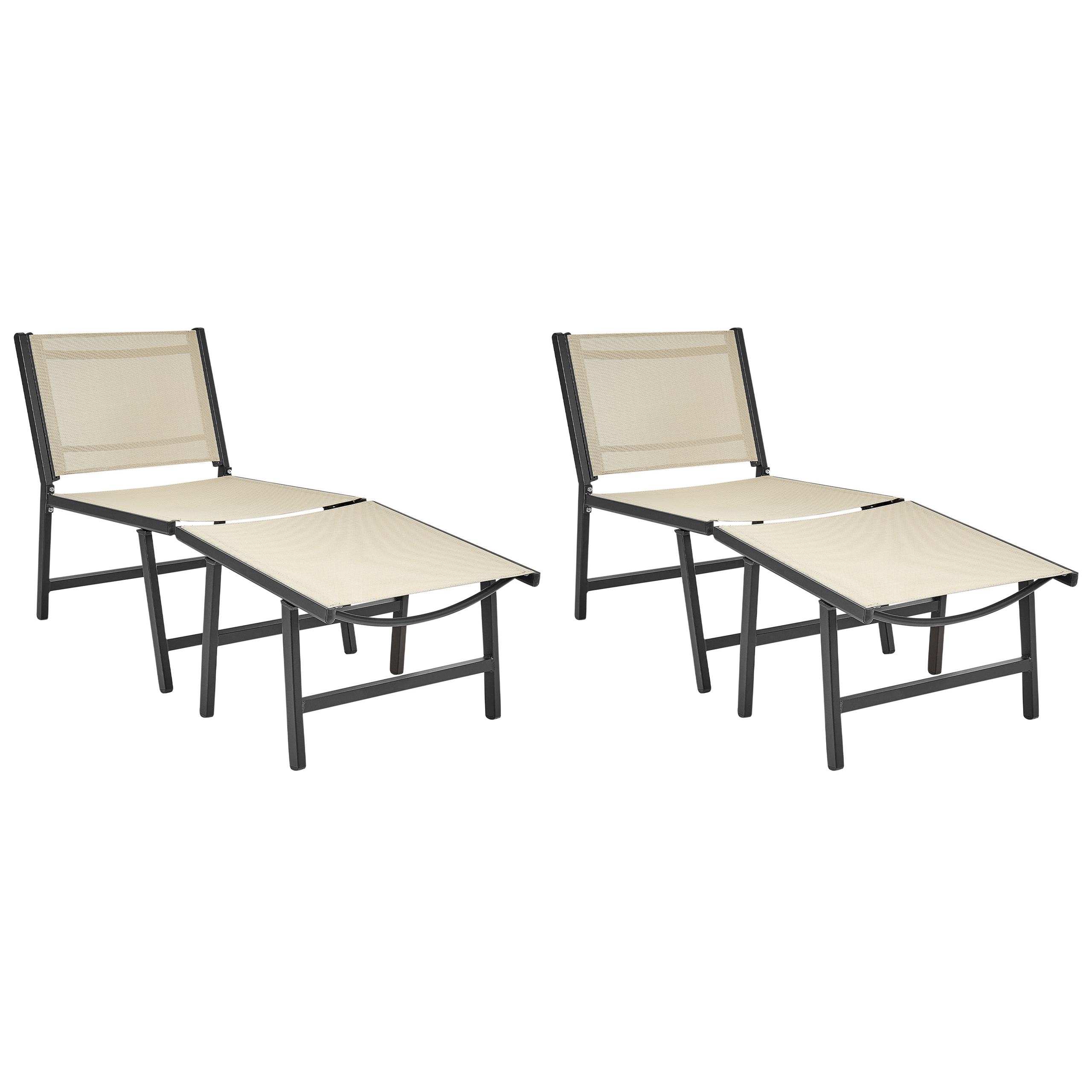 Puutarhatuolisetti 2 kpl MARCEDDI rahilla Metalli Beige